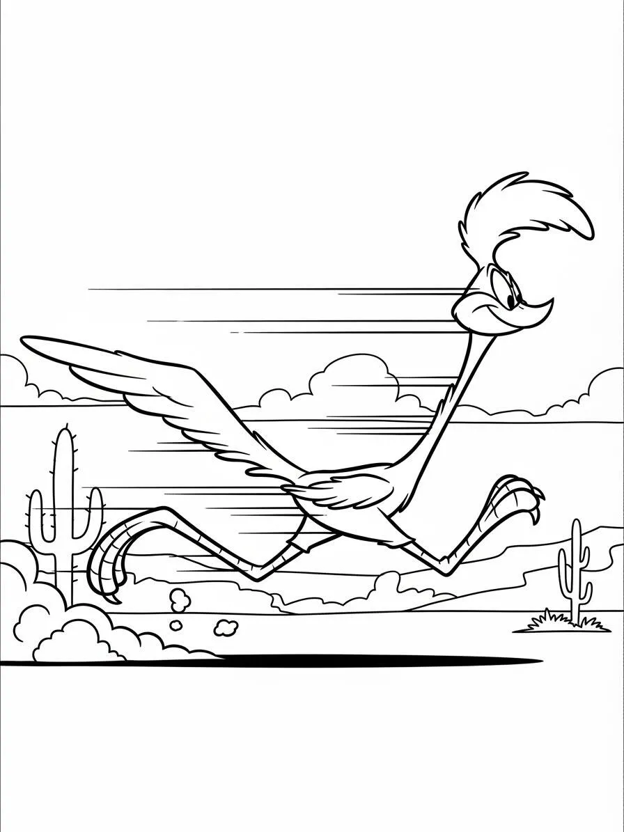 Desenho de Looney Tunes Papa Léguas para Colorir