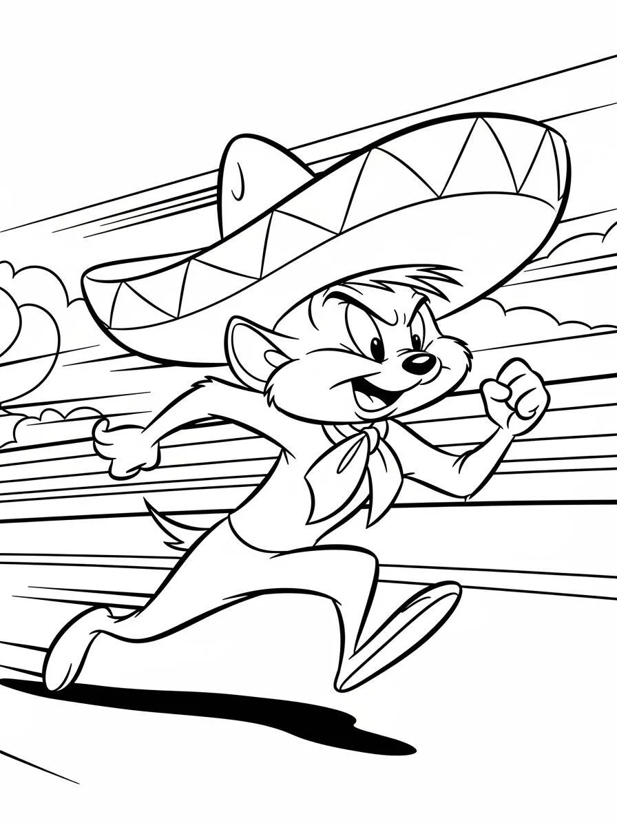 Desenho de Looney Tunes Speedy Gonzales para Colorir