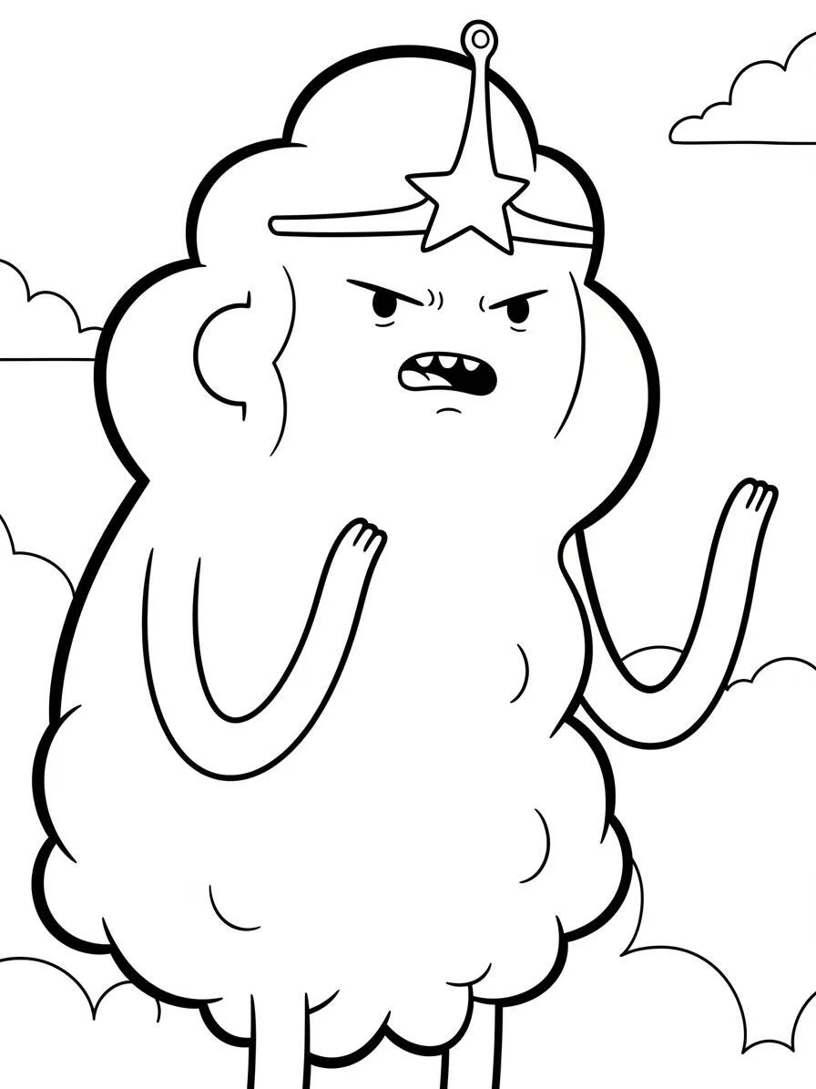 Pagina da colorare di Lumpy Princess Adventure Time