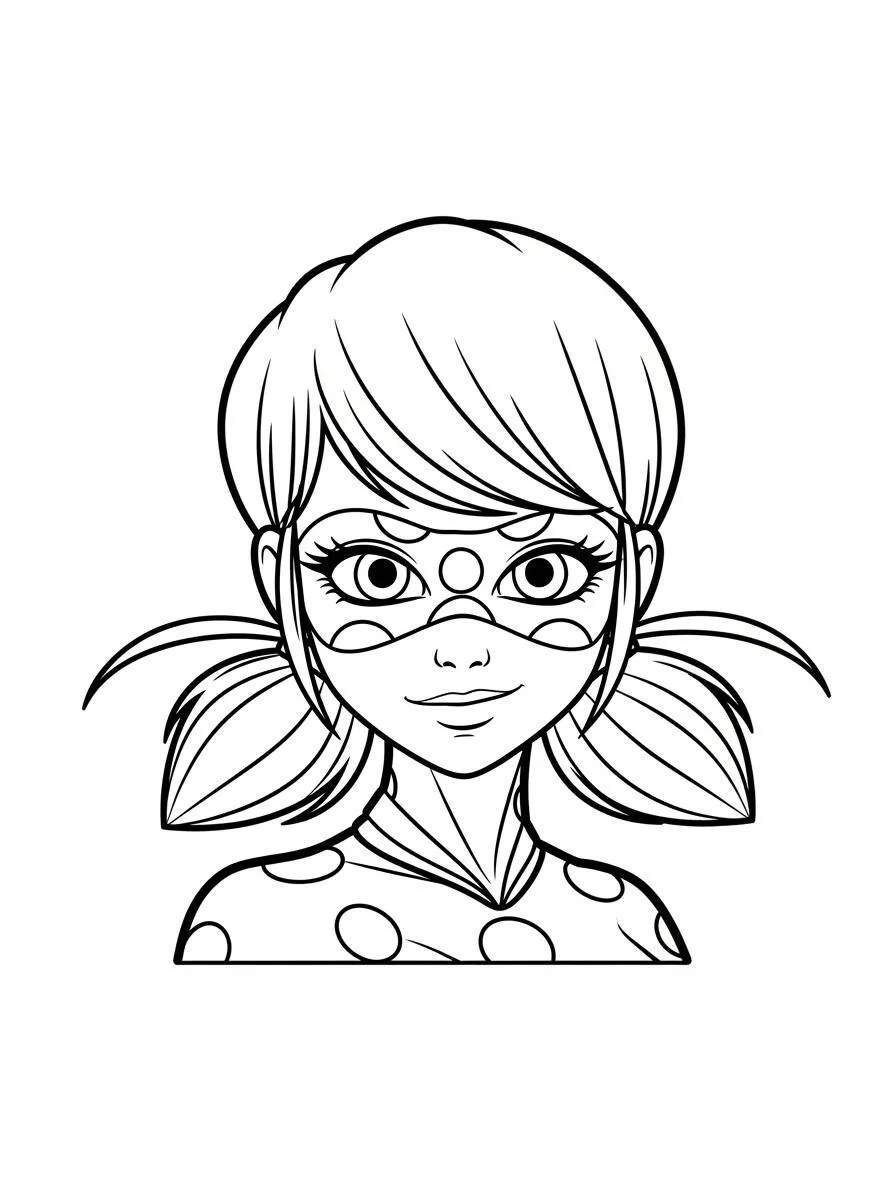 Desenho de Miraculous Ladybug Marinette para Colorir