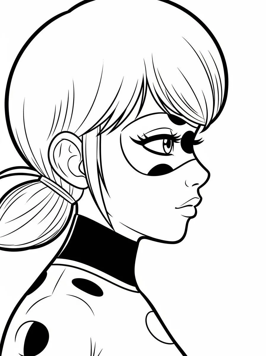 Dibujo para colorear de Mariquita milagrosa Marinette