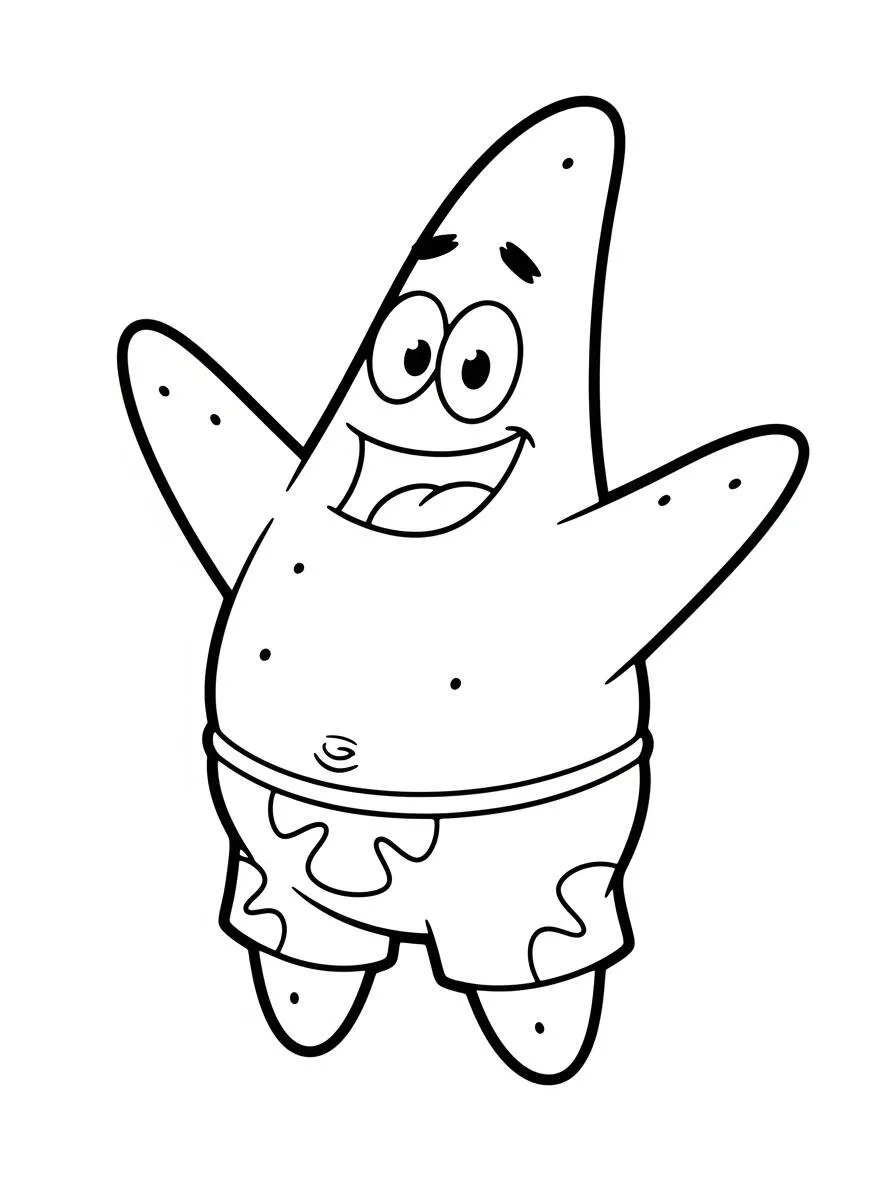 Feliz Patricio Estrella Página Para Colorear