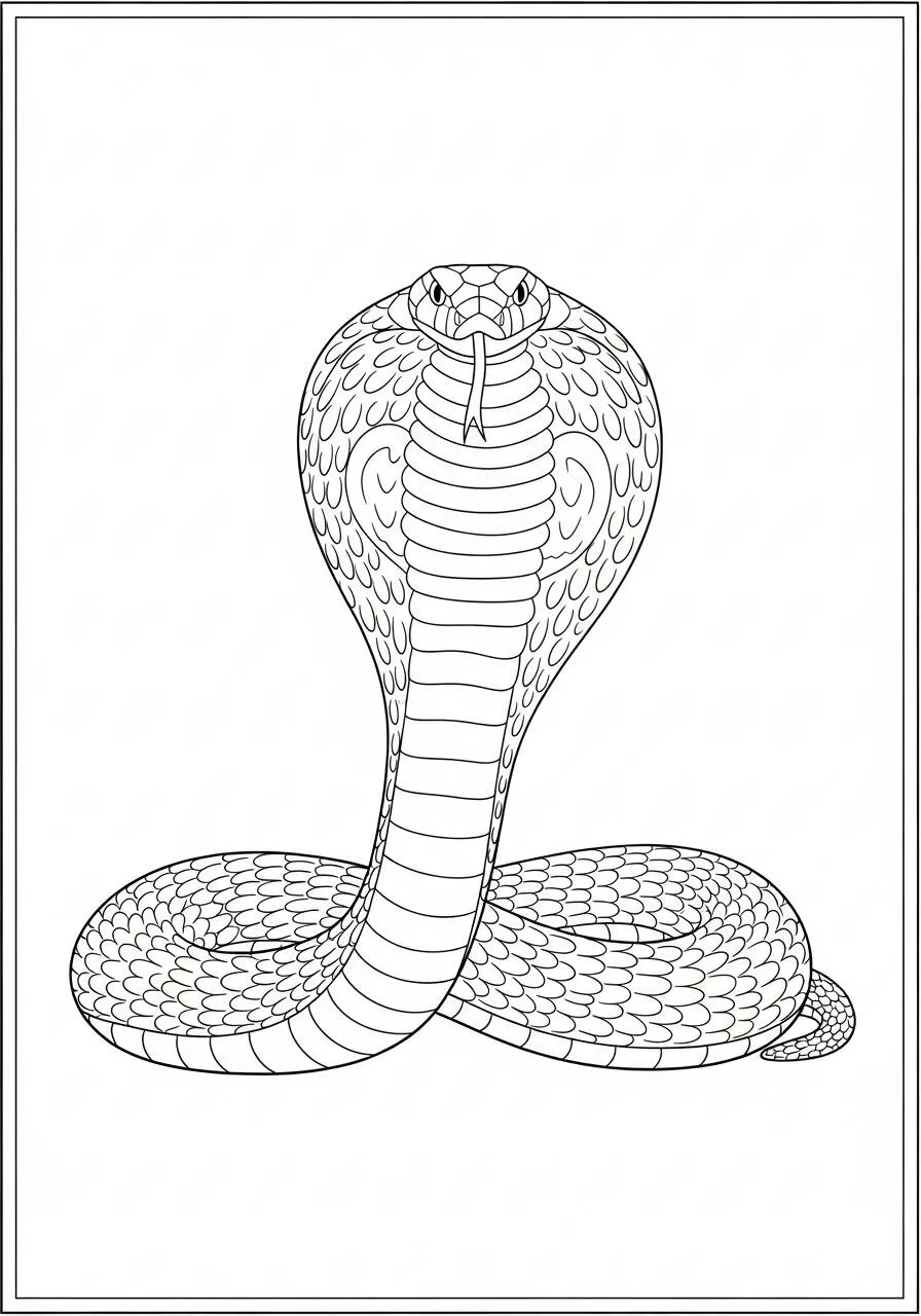 Serpiente Rey Página Para Colorear