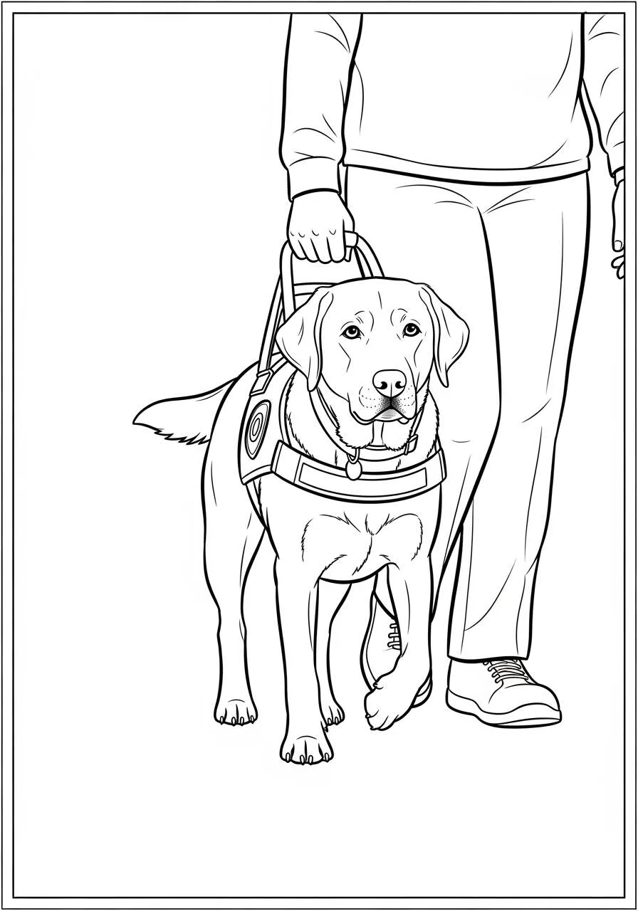Guía para colorear Perro Labrador Retriever