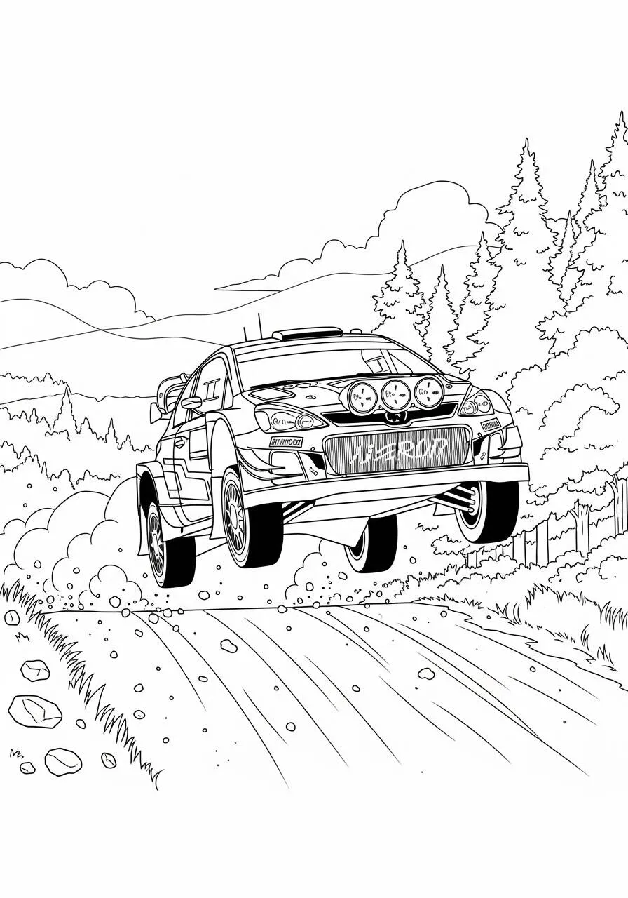 Coche De Carreras Todoterreno Dibujo para colorear