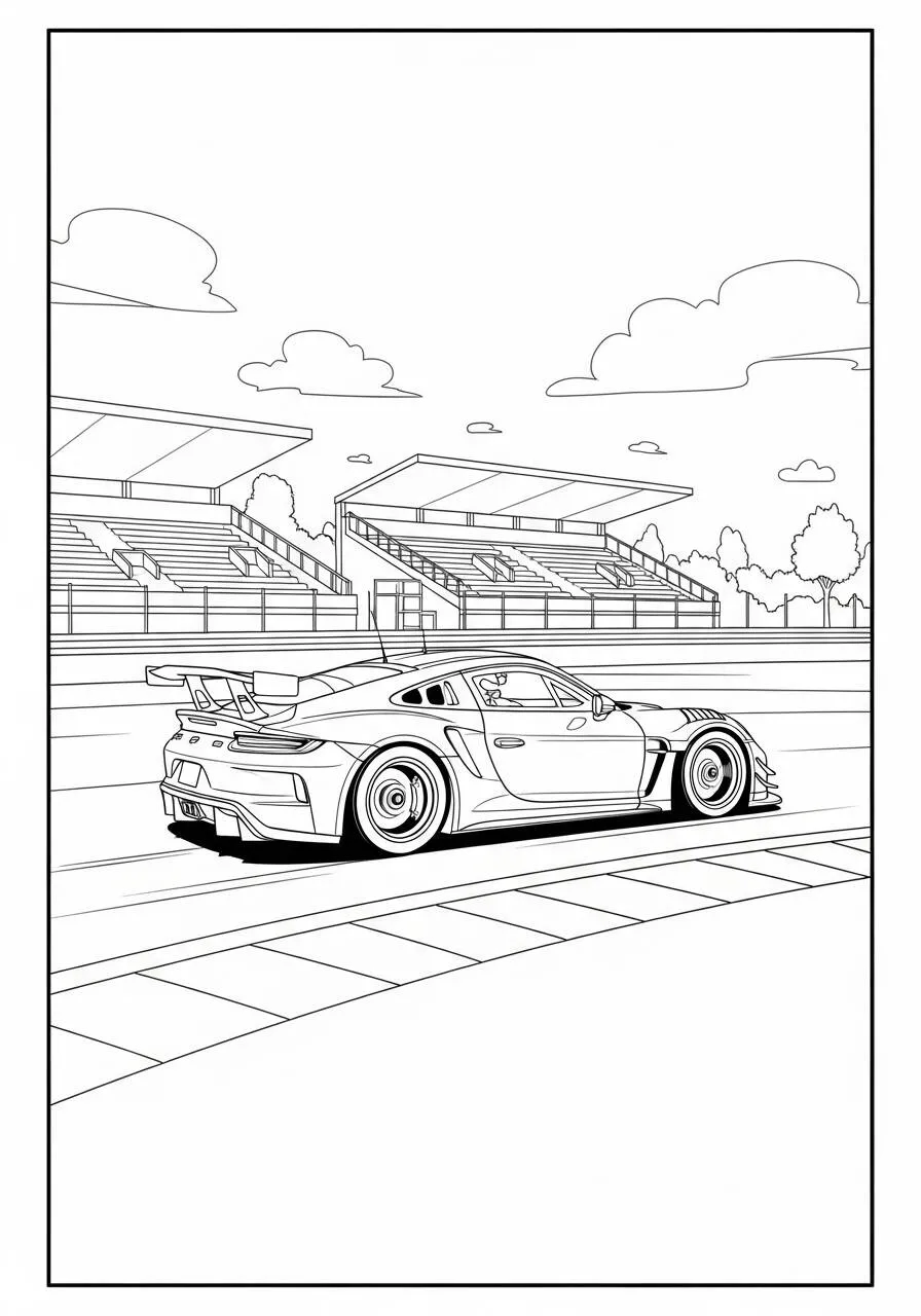 Porsche Página Para Colorear