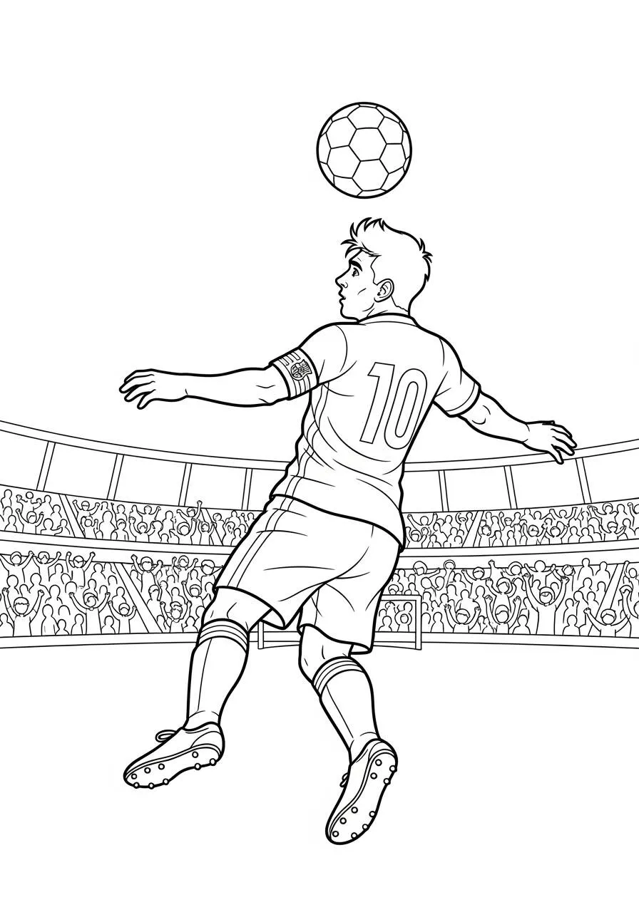 Malvorlagen Messi in Aktion