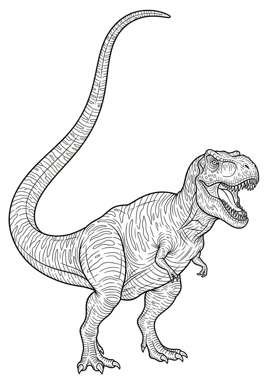 Imponente T Rex Página Para Colorear