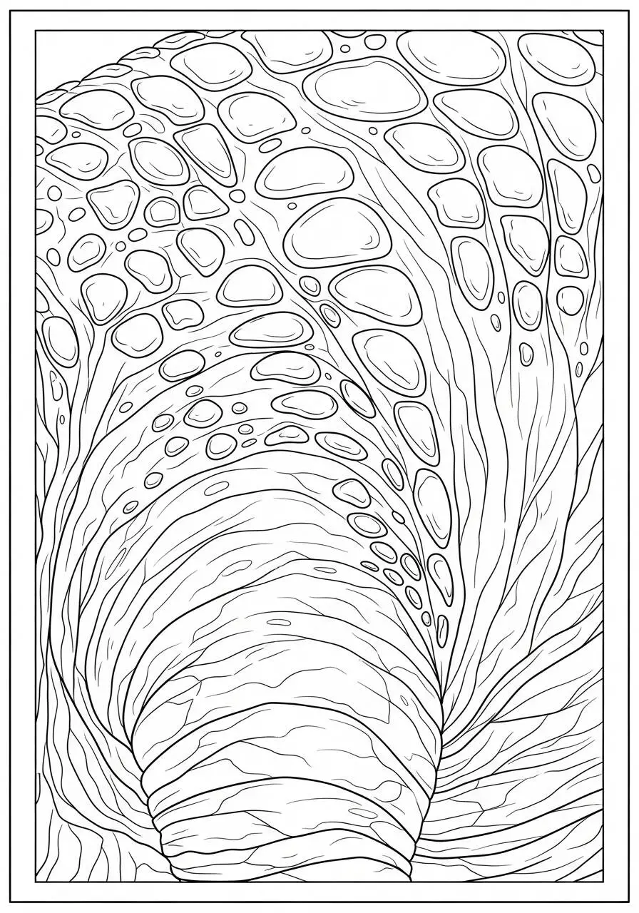 Desenho de T Rex com Escamas para Colorir