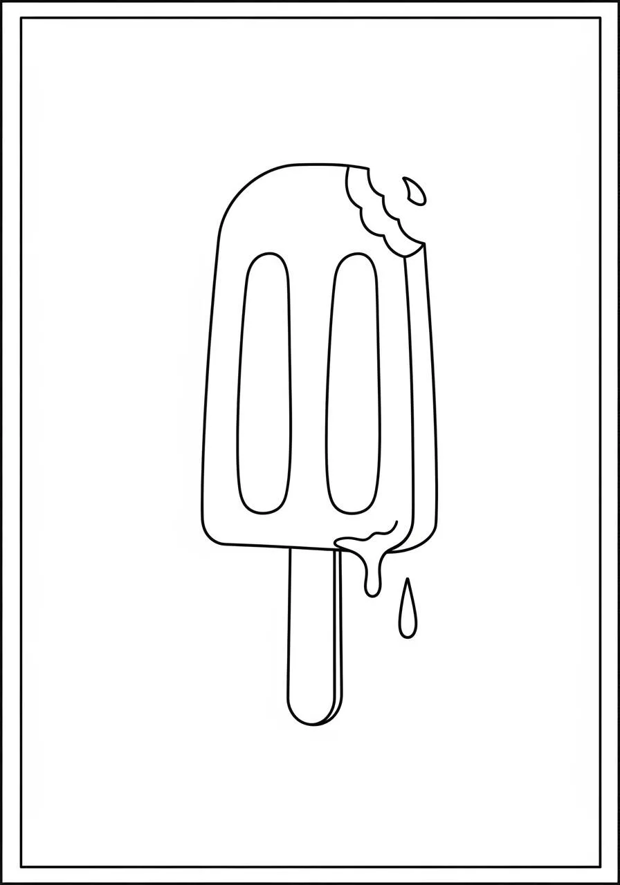 Helado De Paletas Página Para Colorear