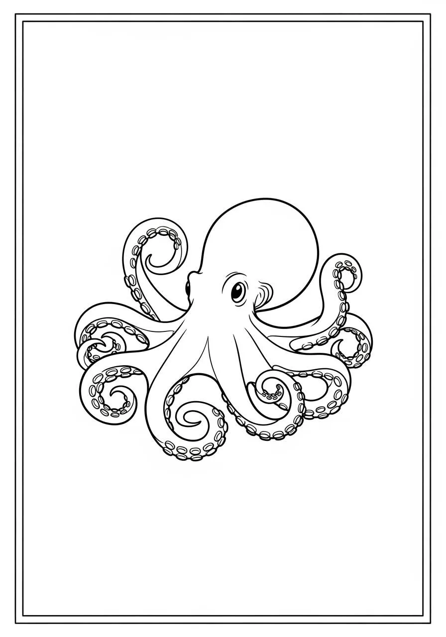Divertente pagina da colorare di polpa