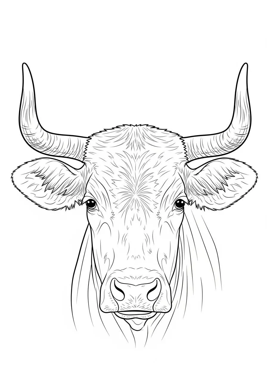 Coloriage de vache mignonne