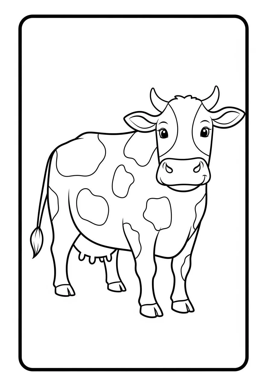 Coloriage Mignonne Vache