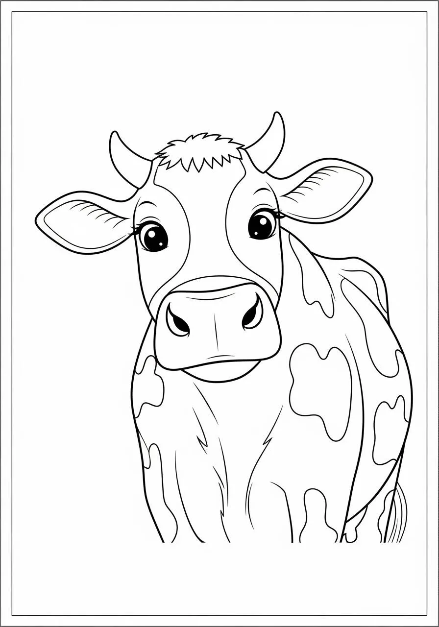 Coloriage Mignonne Vache