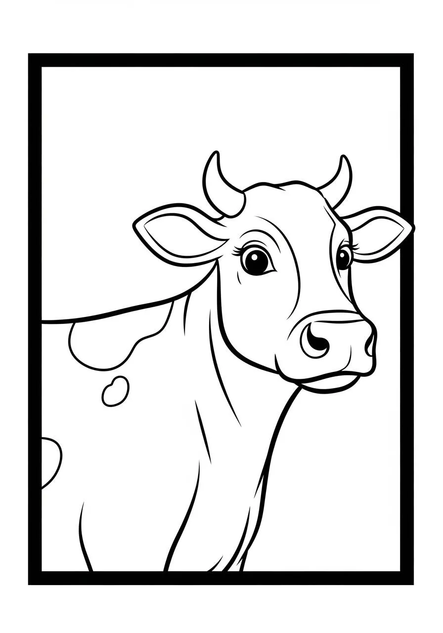 Coloriage Mignonne Vache