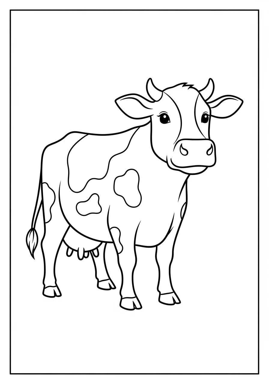 Coloriage Mignonne Vache