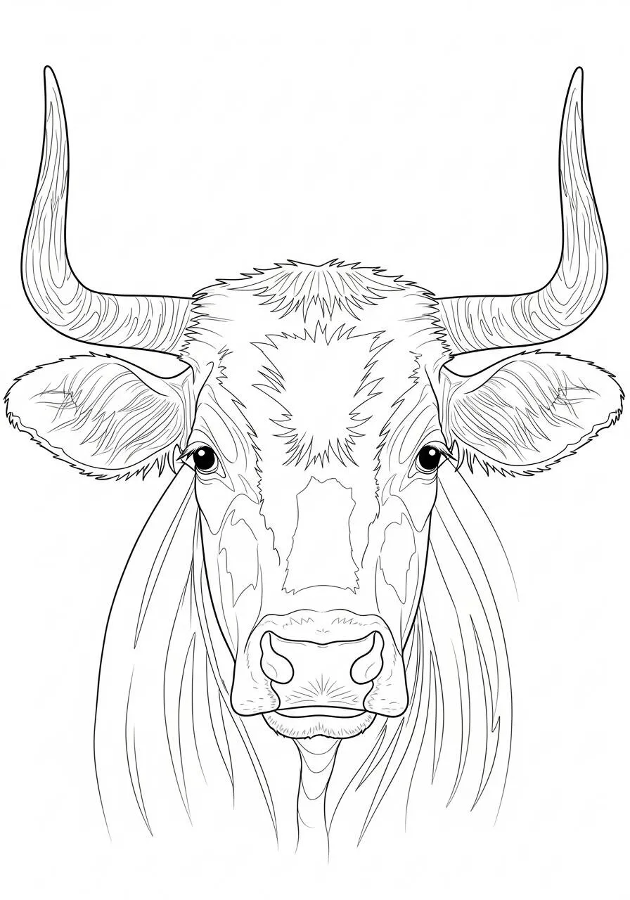 Desenho de Vaca Bonita para Colorir