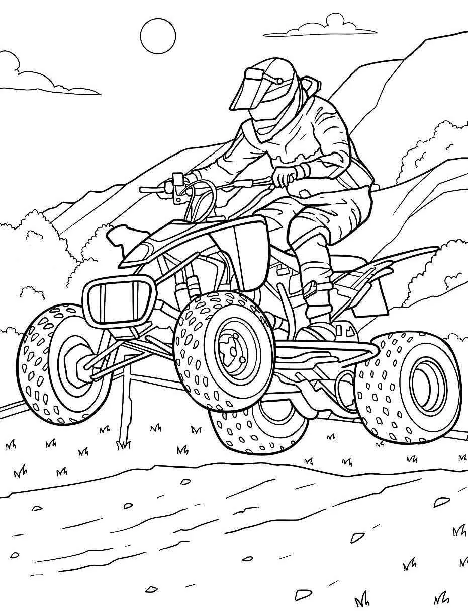 Desenho de Quadriciclo Off Road para Colorir