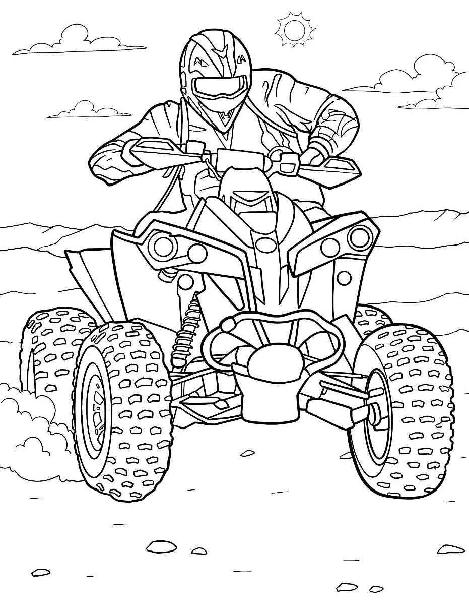 Desenho de Quadriciclo Off Road para Colorir