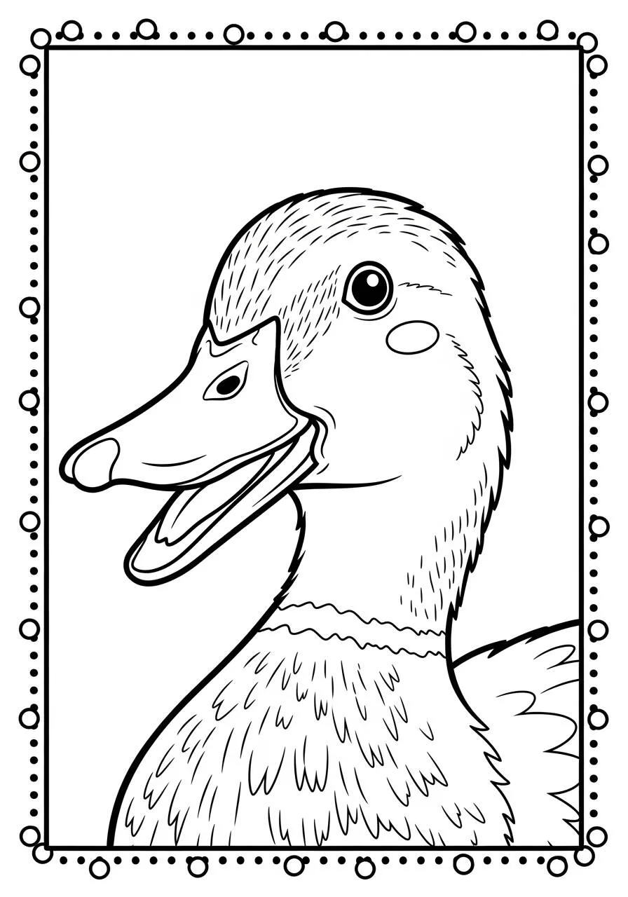 Desenho de Pato Sorridente para Colorir