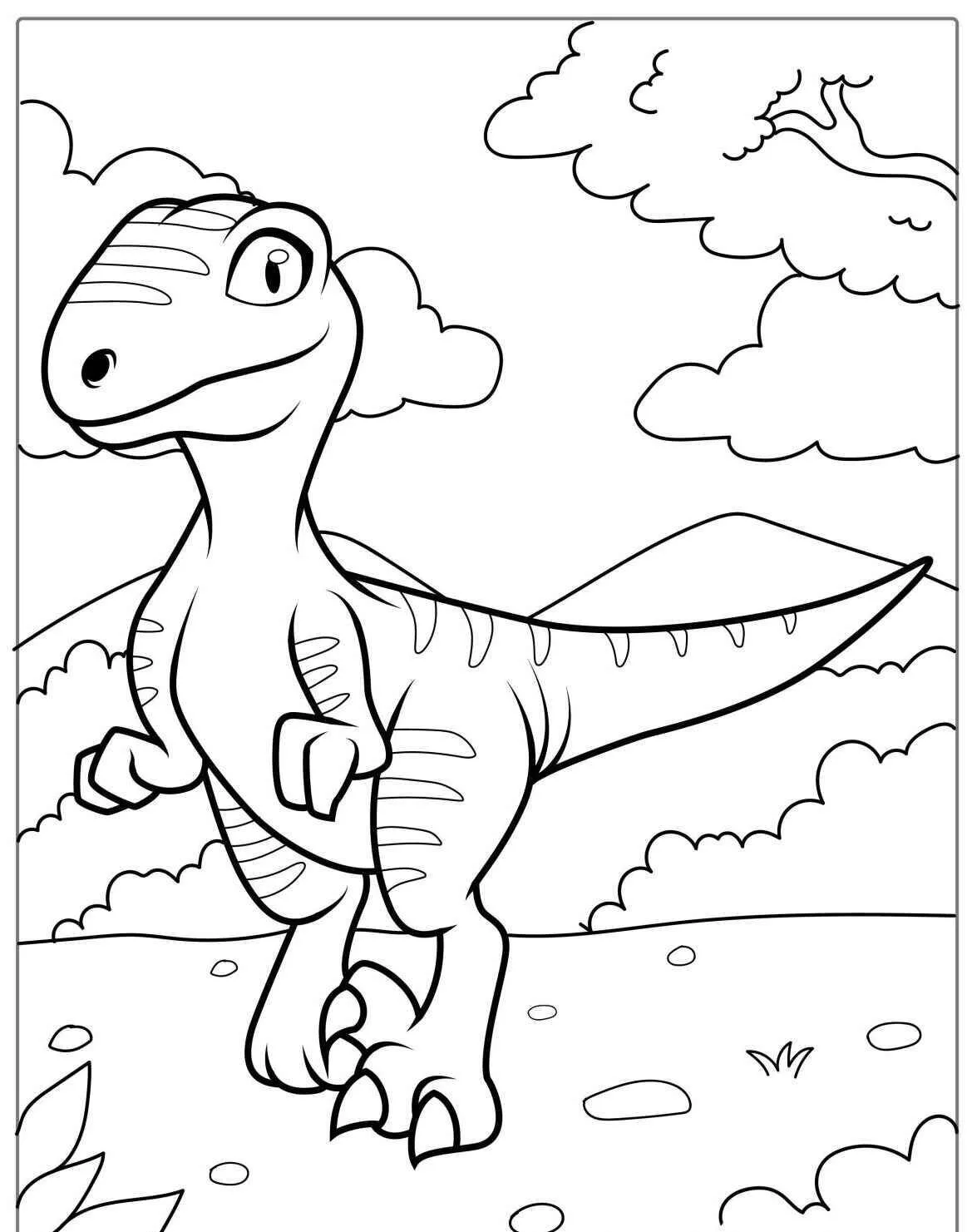 Pagina da colorare del dinosauro Stegosauro