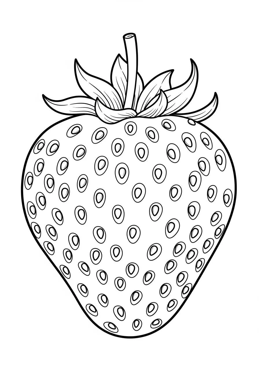 Dibujo para colorear De Fruta De Fresa