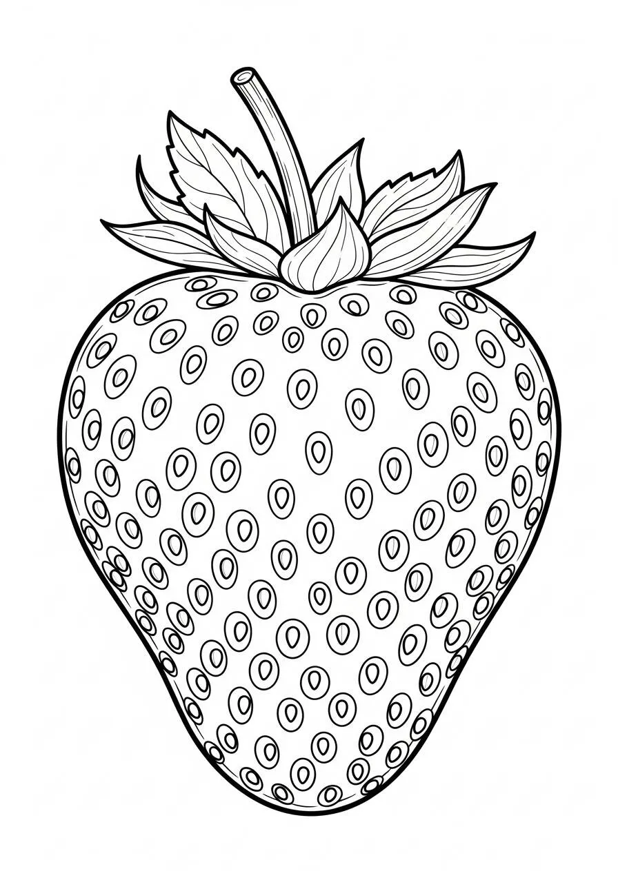 Dibujo para colorear De Fruta De Fresa