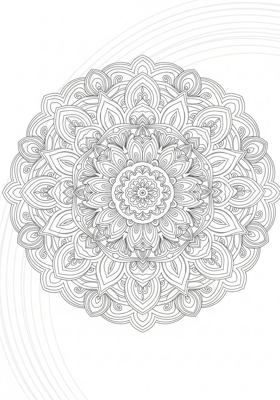 Mandala z tęczą do kolorowania