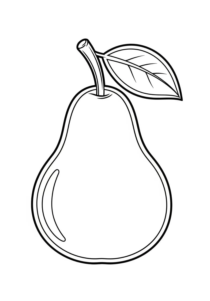 Desenho de Fruta Pera para Colorir