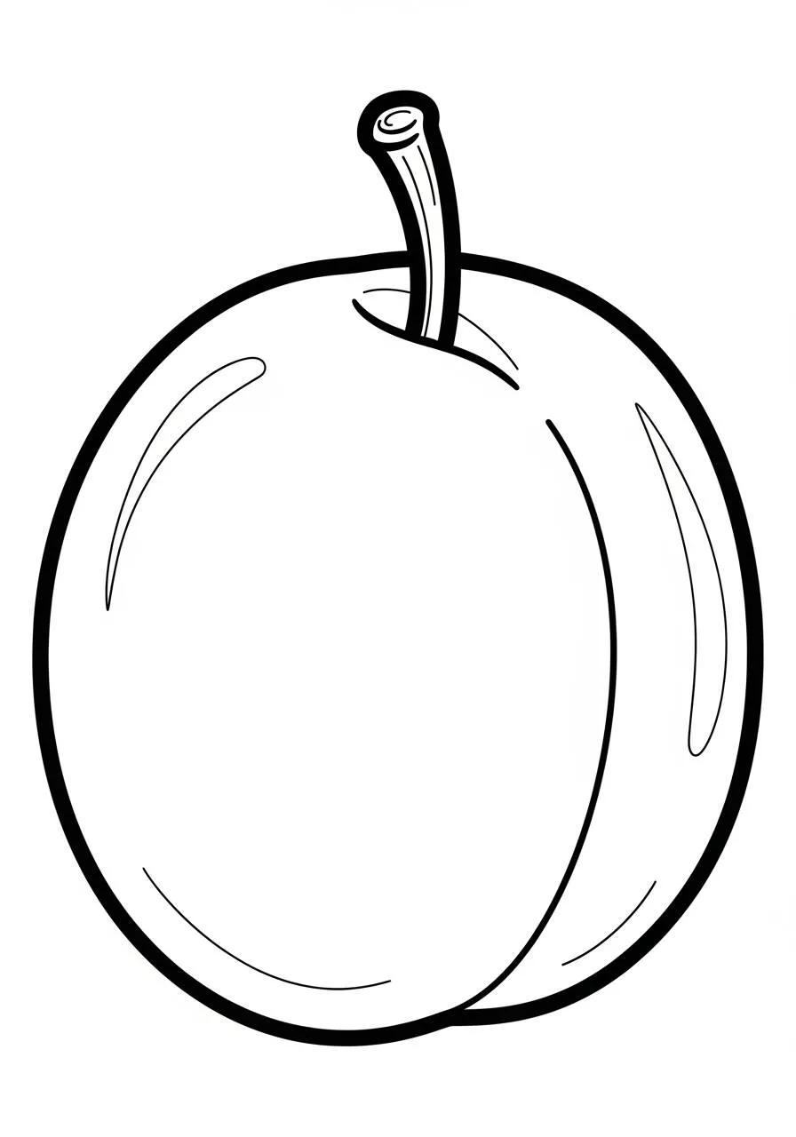 Coloriage de fruits de prune