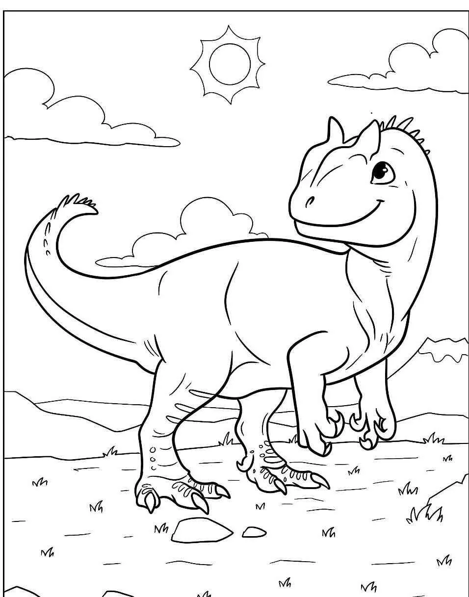 Pagina da colorare del dinosauro Amargasaurus