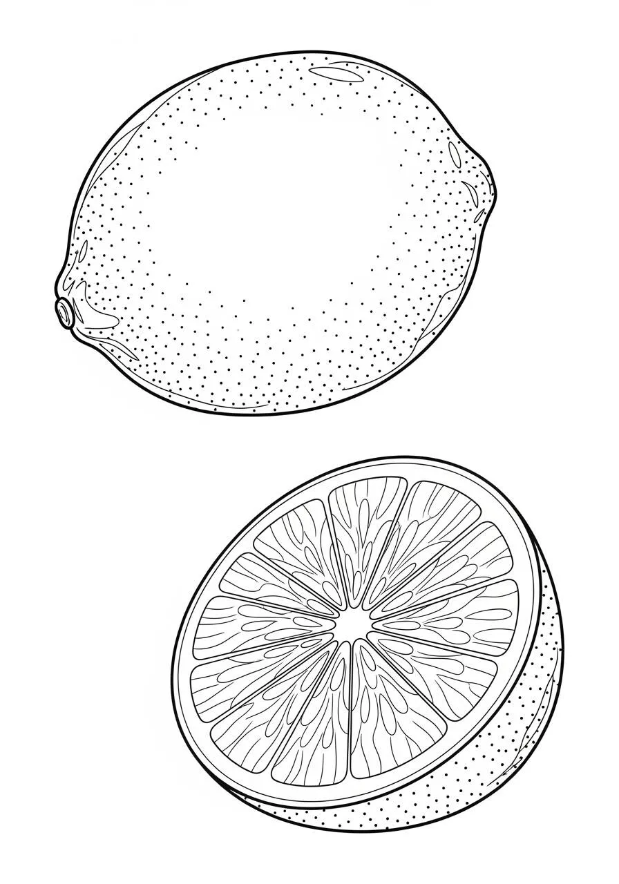 Dibujo para colorear De Fruta De Limón