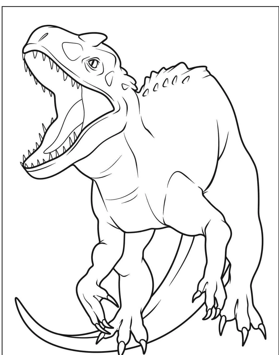Dibujo para colorear de dinosaurio T Rex