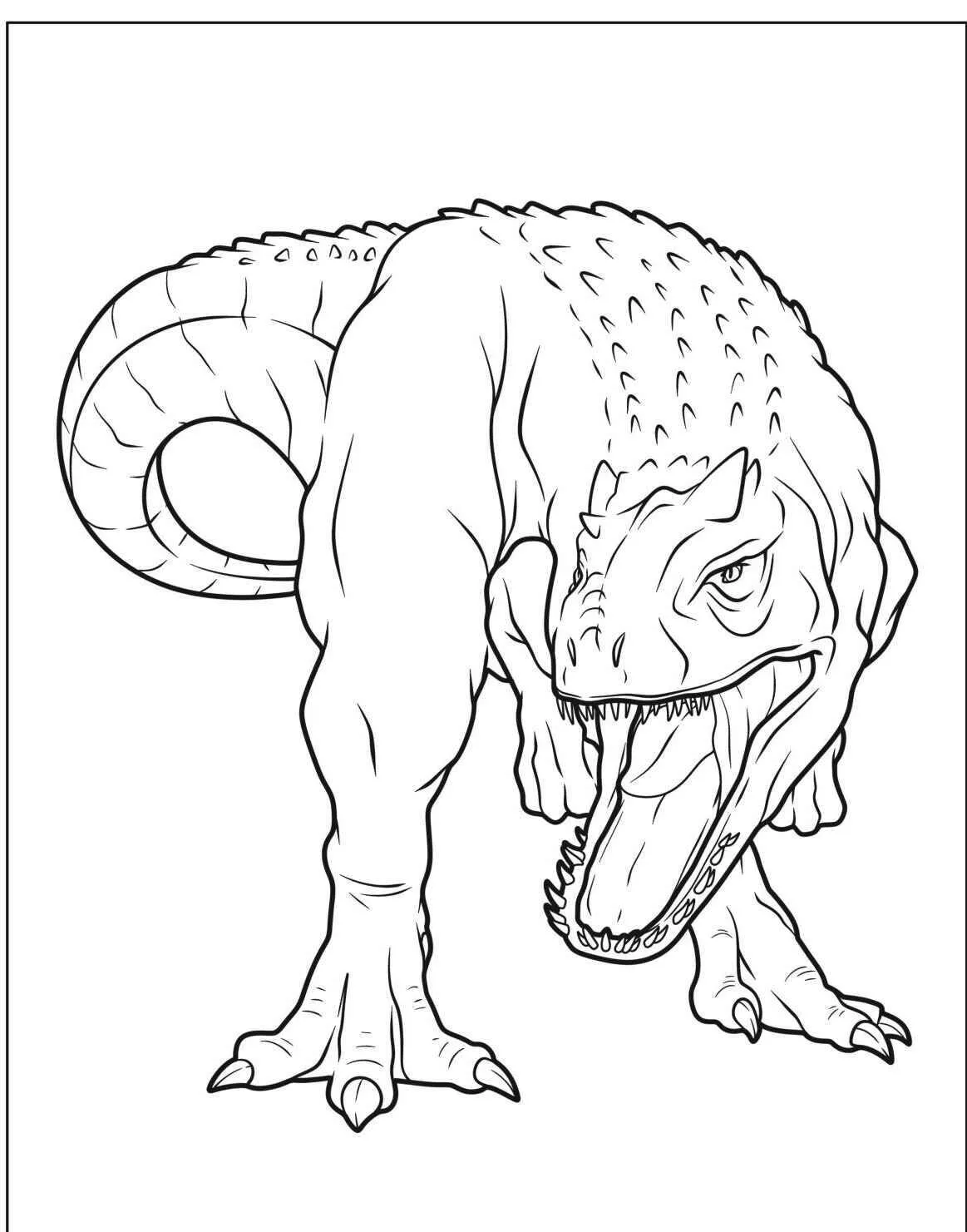 Dinosaurio Rex Página Para Colorear