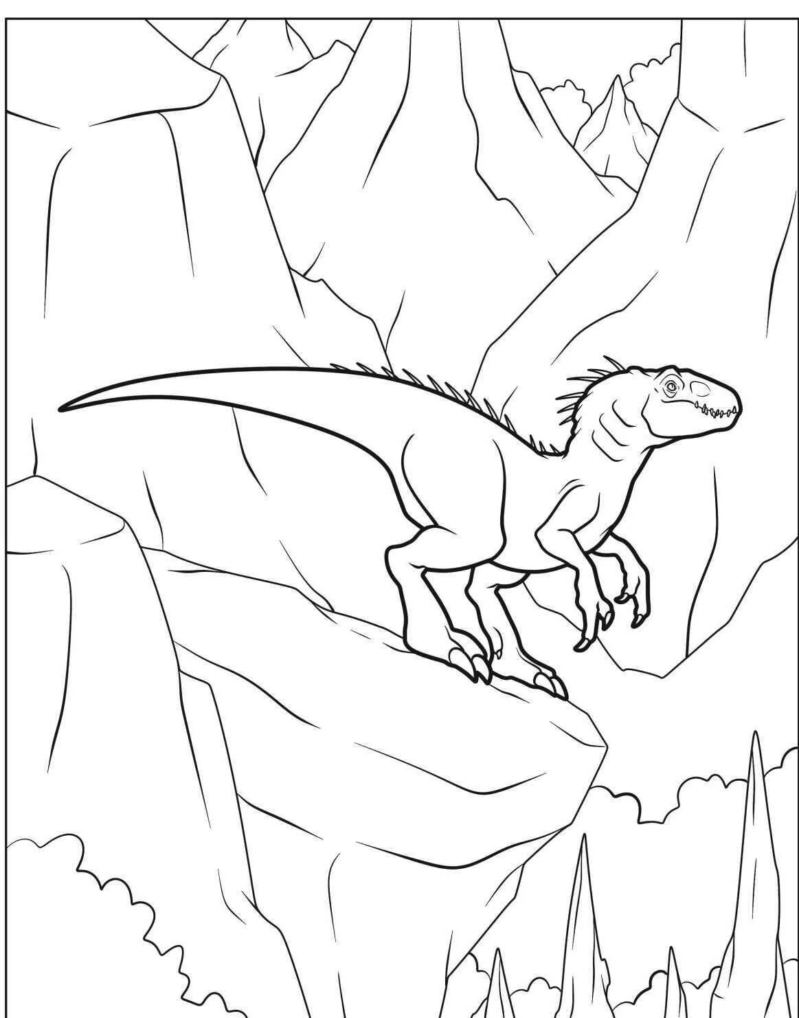Velociraptor Dinosaur Coloring Page