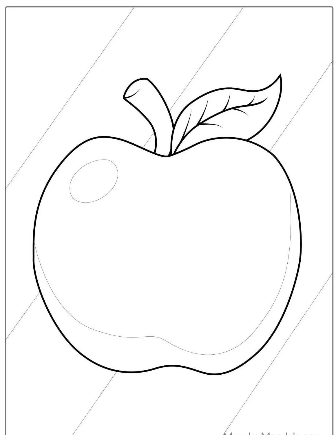 Página Para Colorear De Fruta De Manzana