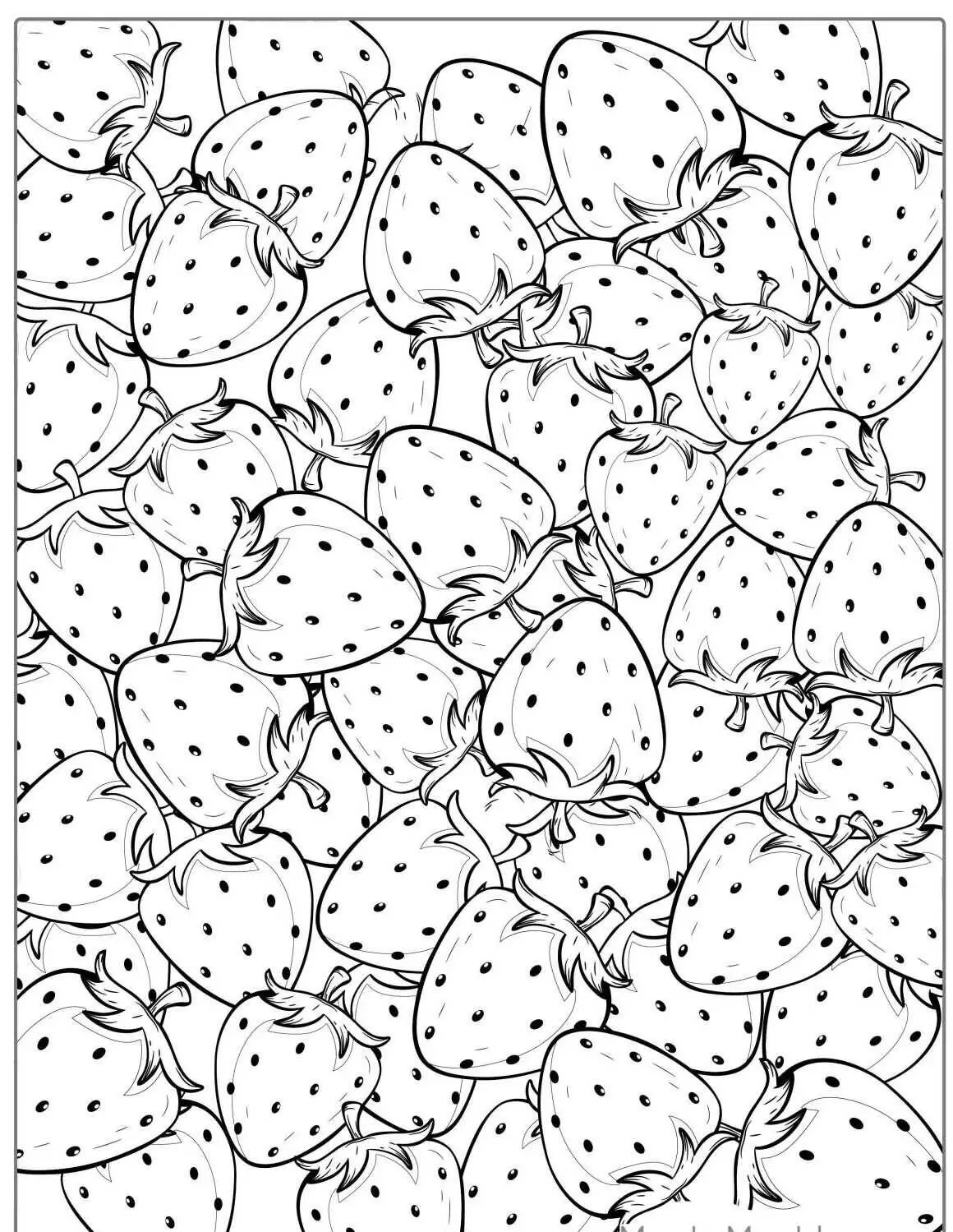 Página Para Colorear De Fruta De Fresa