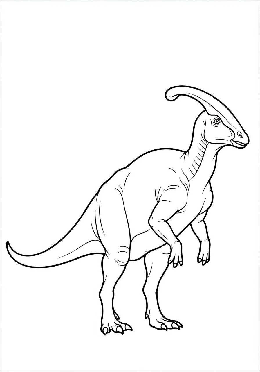 Pagina da colorare del dinosauro Hadrosaurus