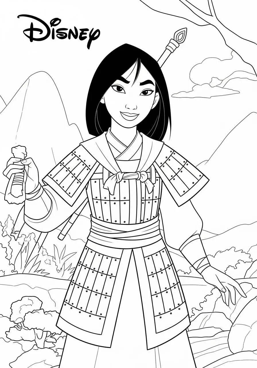 Mulan in Aktion Disney-Malseite