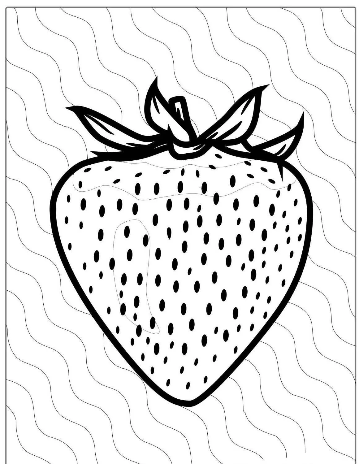 Página Para Colorear De Fruta De Fresa