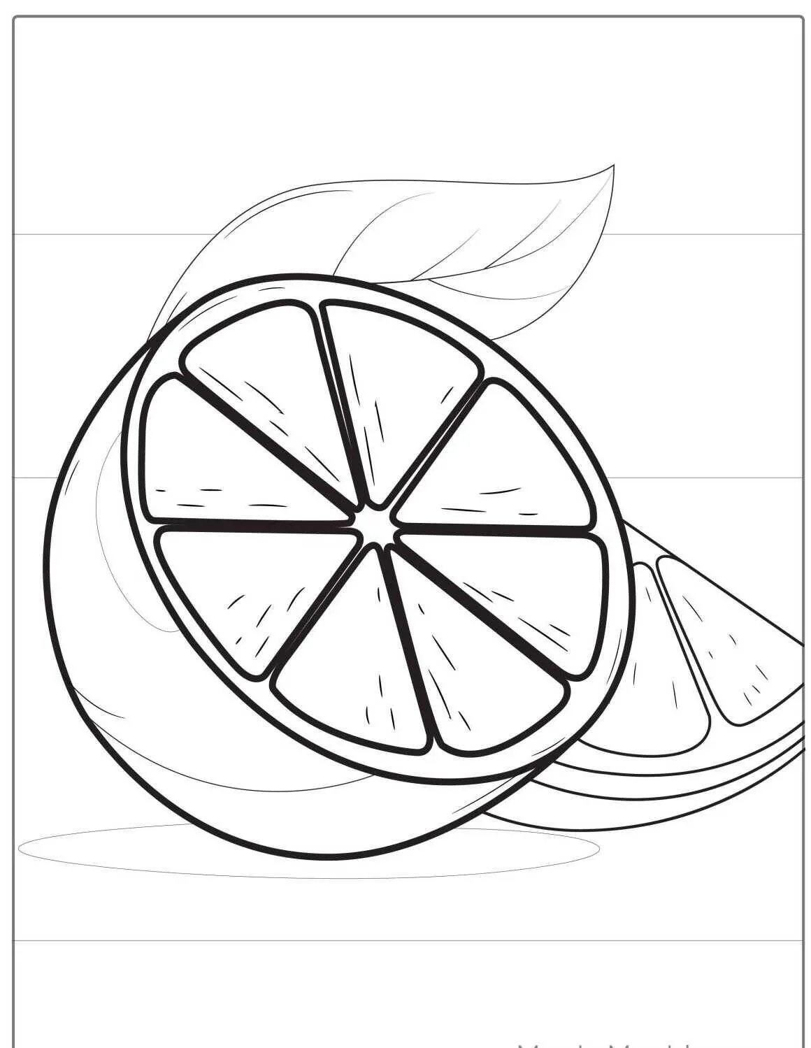 Naranja Página Para Colorear