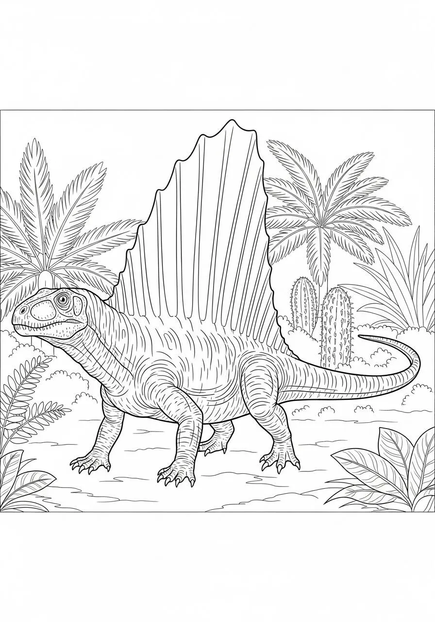 Pagina da colorare del dinosauro Spinosaurus