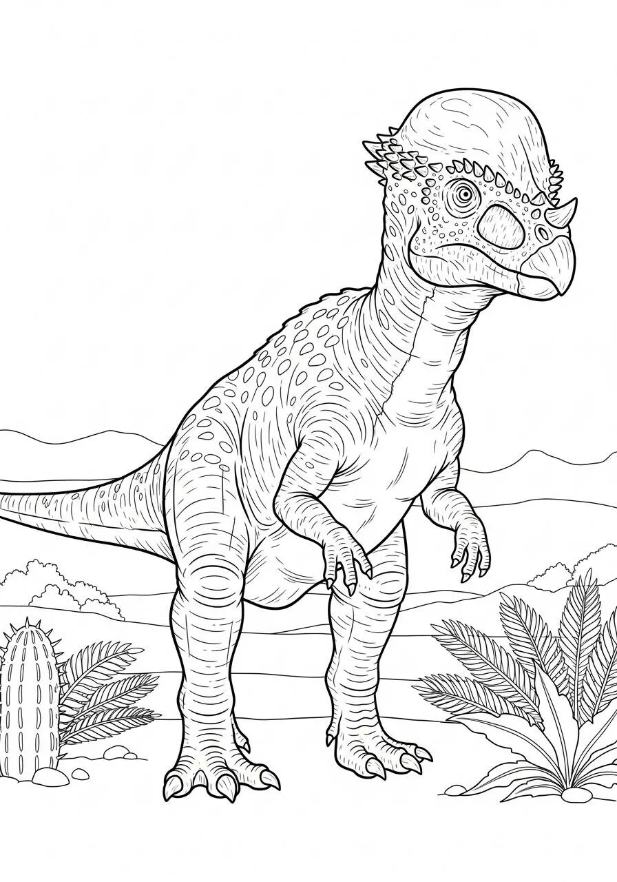 Pagina da colorare del dinosauro Hadrosaurus