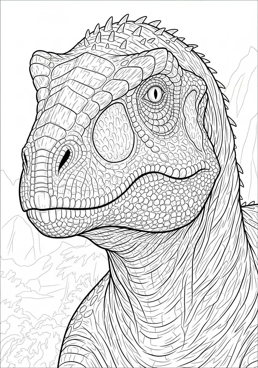 Pagina da colorare del dinosauro Allosaurus