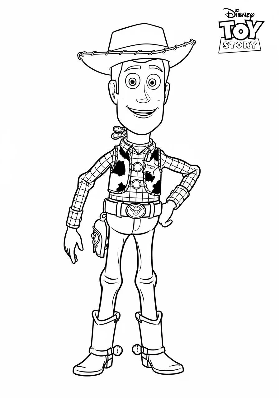 Woody de Toy Story Disney para colorear
