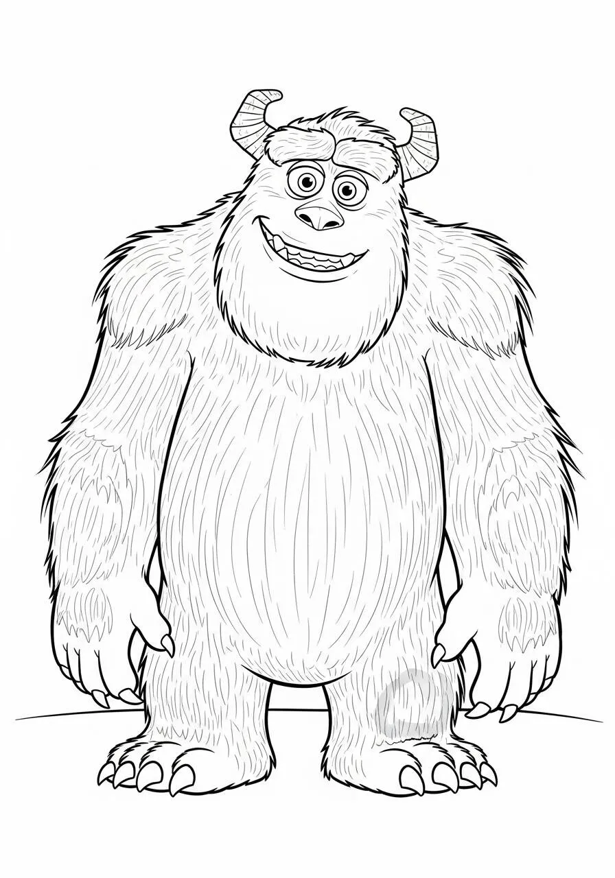 Dibujo de Disney Sulley de Monsters, Inc. para colorear