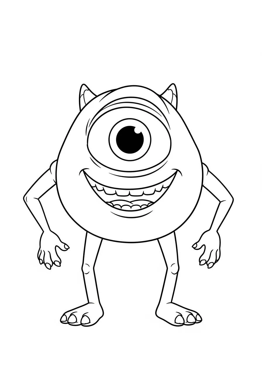 Dibujo para colorear de Mike Wazowski