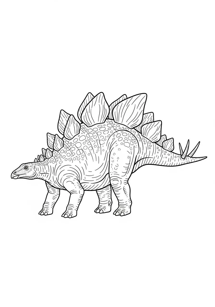 Dinosaurio Estegosaurio Página Para Colorear