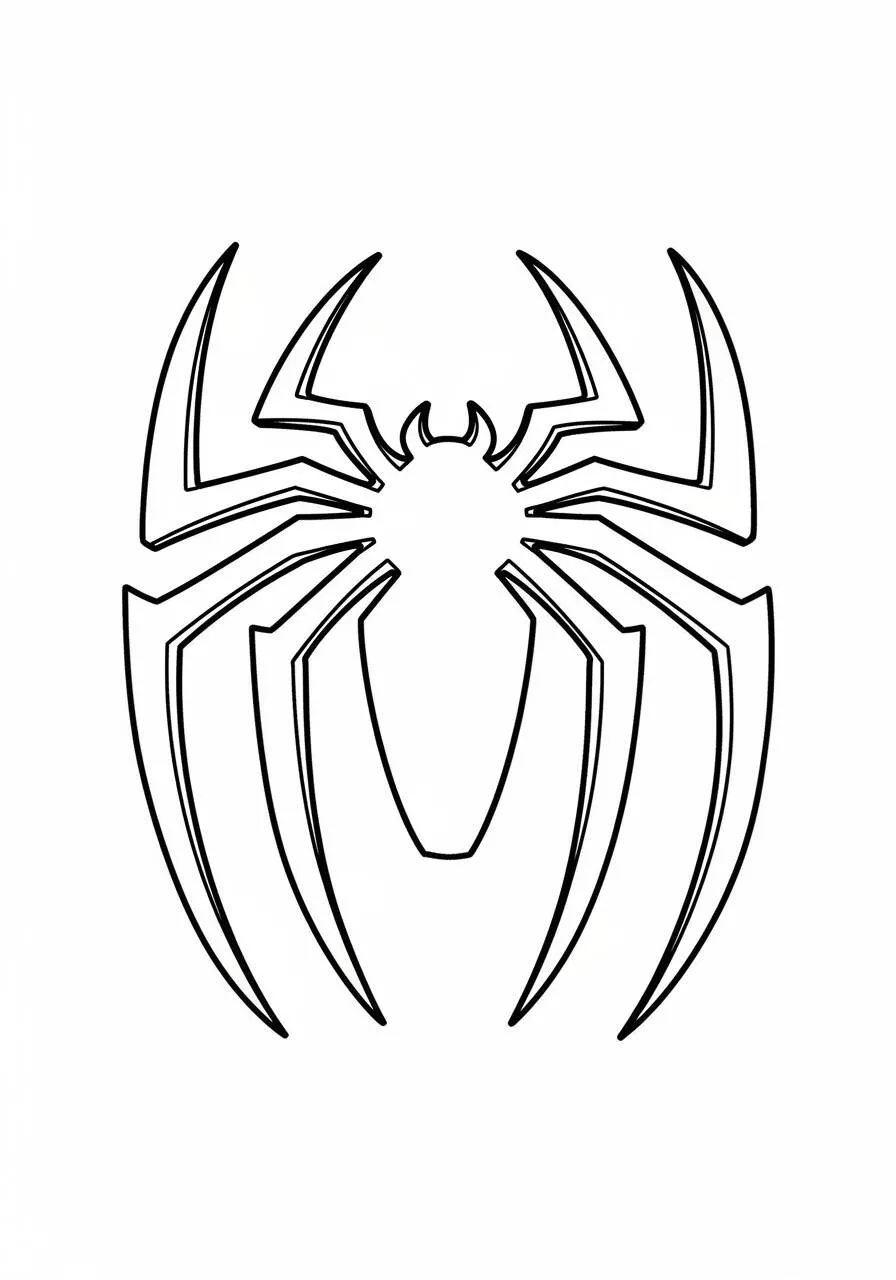 Desenho do Símbolo do Homem Aranha para Colorir