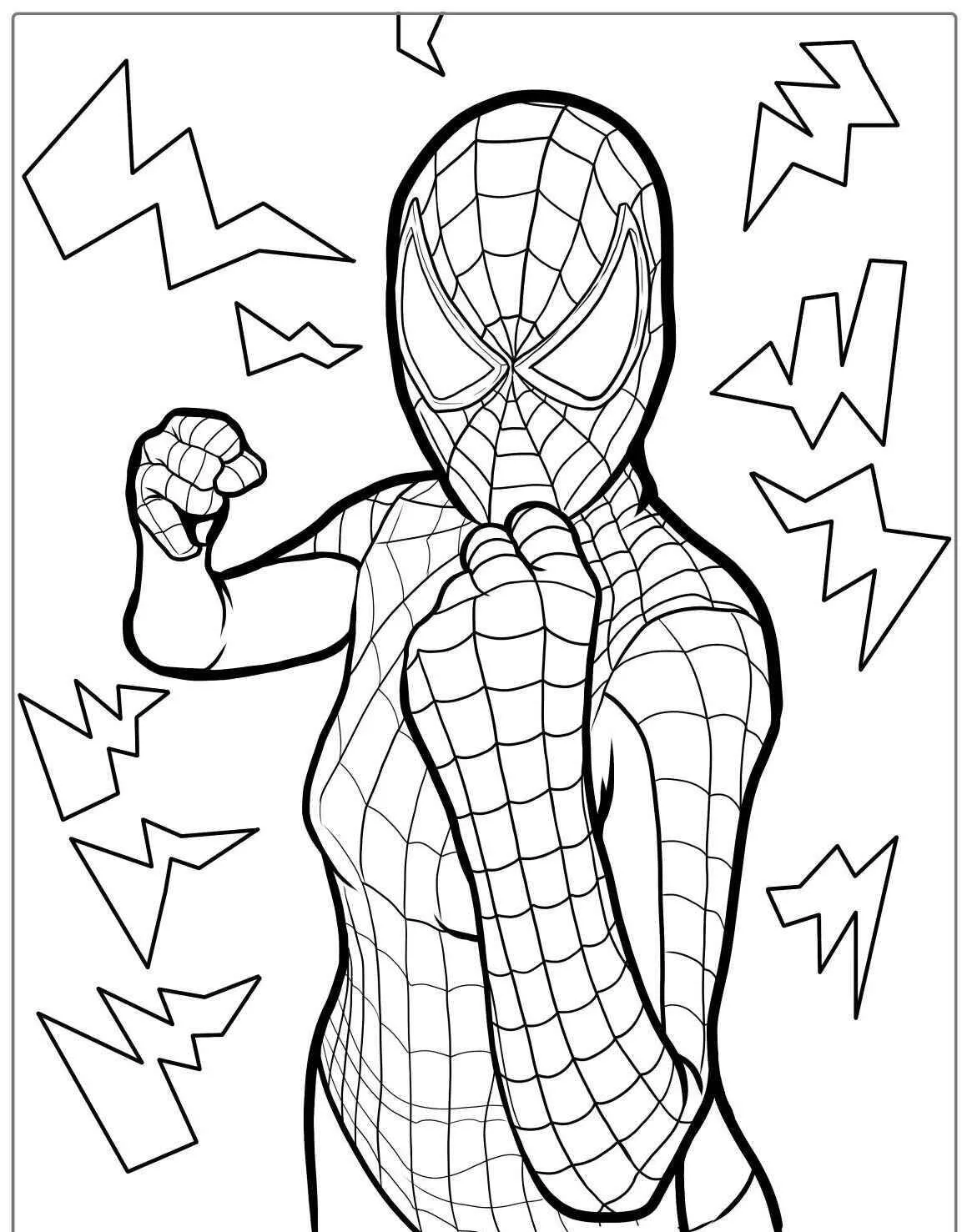 Desenho de Homem Aranha Mulher Aranha para Colorir